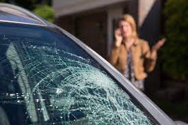 Fake cracked windshield