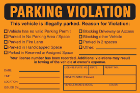 Fake parking ticket
